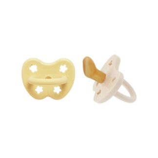 2er Set Schnuller / Nuggi ORTHO 3-36 Mt, gelb und weiss 3-36M