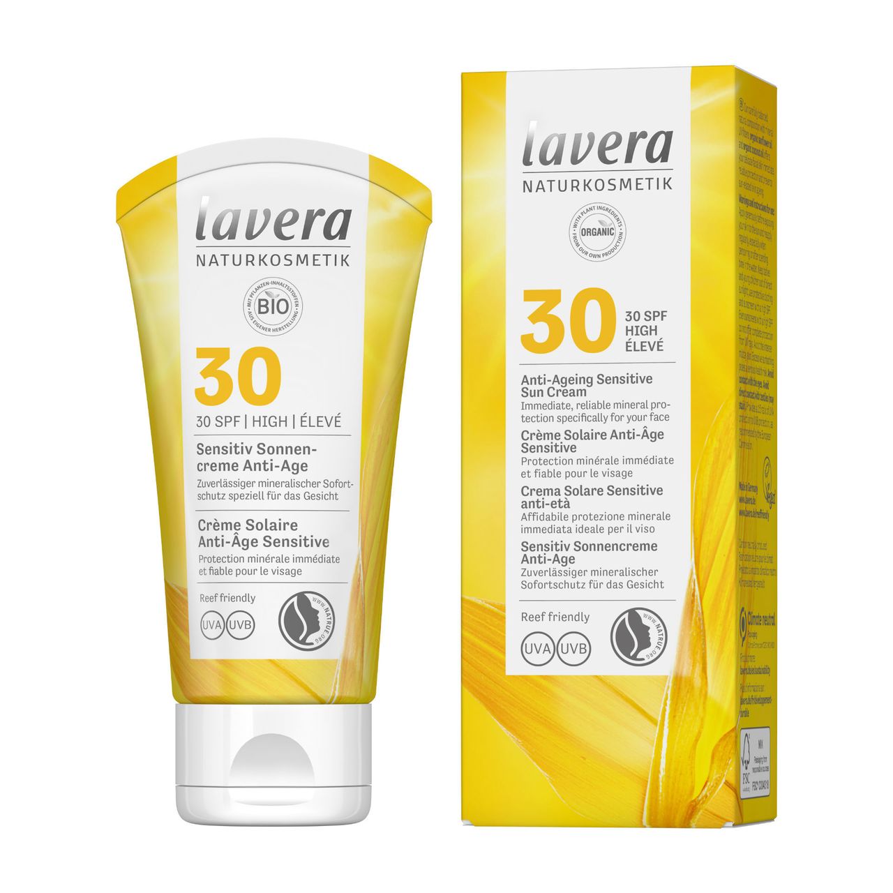 lavera Sonnencreme Sensitive Anti-Age Gesicht LSF 30