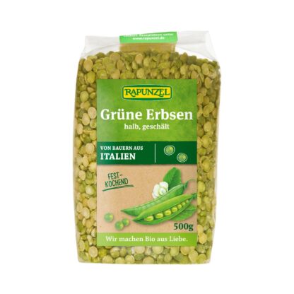 Bio Erbsen grün halb geschält aus Italien 500g