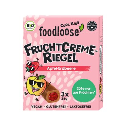 Bio Fruchtcreme-Riegel Apfel-Erdbeere 3 x 28g