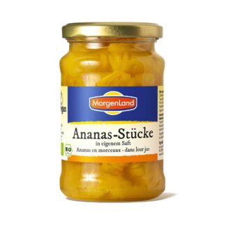 Bio Ananas Stücke im Fruchtsaft 350g