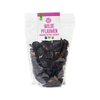Bio Wilde Pflaumen, sonnengetrocknet, halbiert, FLO-Fairtrade 1kg
