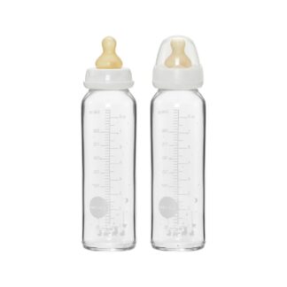 2er Set Glasflaschen mit Schmalhals, 240 ml, 3-24 Mt